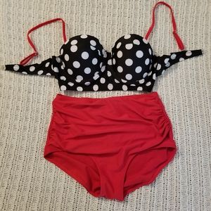 Pinup Retro Rockabilly High Rise Bikini